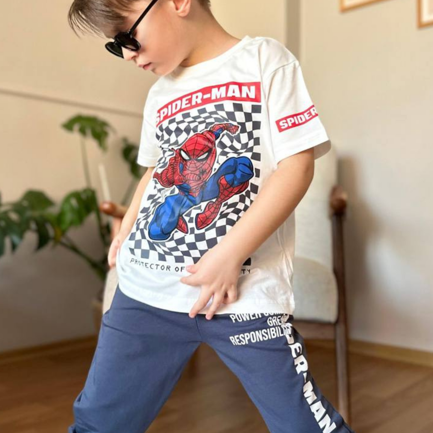 Spidy Power Cotton Joggers Set