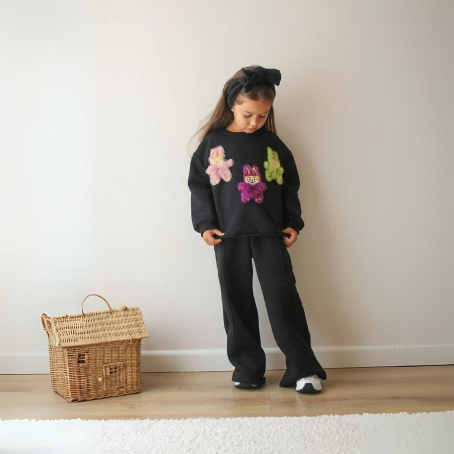 La-Bu-Bu Colorful Patch Girls Casual Set