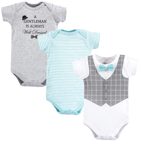 Little Treasure Unisex Baby Cotton Bodysuits Well Dressed 0-3 Months