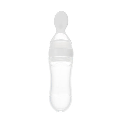 Safe Newborn Baby Feeding Bottle Toddler Silicone Squeeze Feeding Spoon Milk Bottle Baby Training Feeder Food Supplement