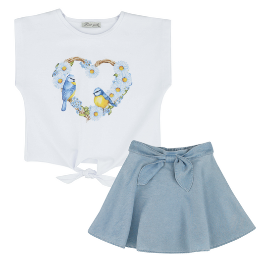 Birdie Heart Girls Casual Set-0