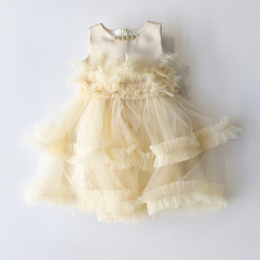 Feather Frida Girls Dress-0