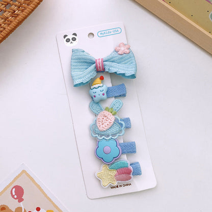 Versatile Hair Accessory For Babies: Colorful Small Butterfly Bow Hair Clip Sets-11