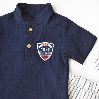 Chill & Striped Casual Short Set