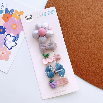 Versatile Hair Accessory For Babies: Colorful Small Butterfly Bow Hair Clip Sets-16