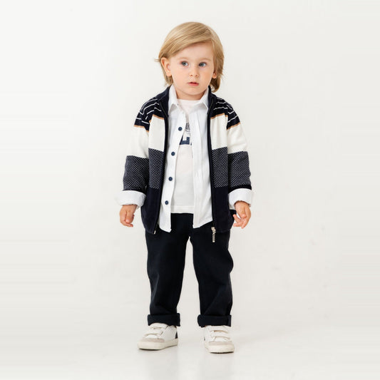 Stylish James Boys 4PC Sweater Set