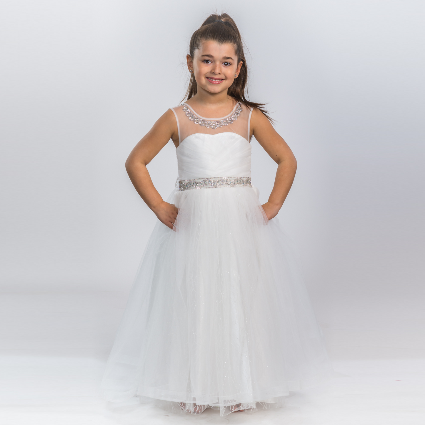 The American Princess Girls' White Dress