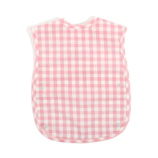 Fashion Plaid Waterproof Cotton Bib for Infants and Kids