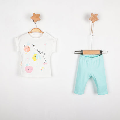 Happy Fruit Baby Girls Leggings Set