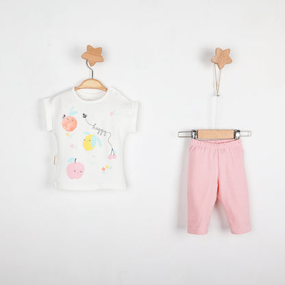 Happy Fruit Baby Girls Leggings Set