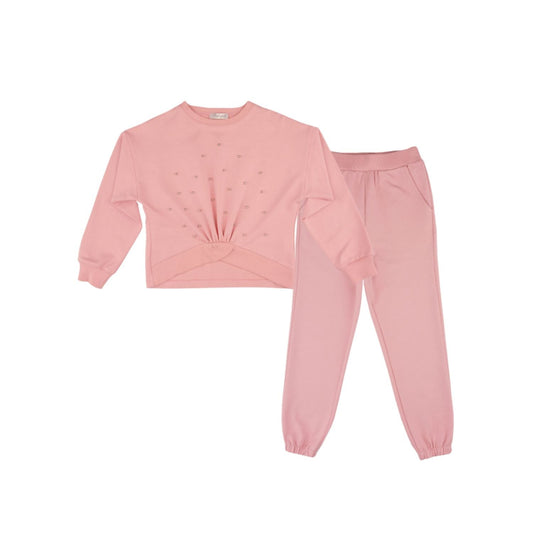 Pearly Jogger Girls Casual Set-0