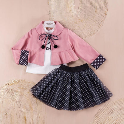 Polka Dance Girls Casual Set-0