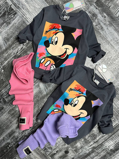 Vibrant Girls' Cotton Leggings Set-3