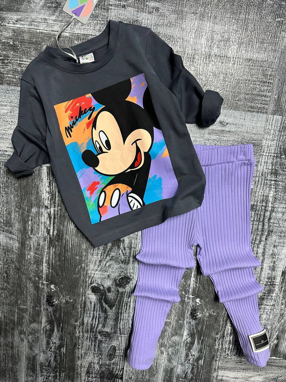 Vibrant Girls' Cotton Leggings Set-4