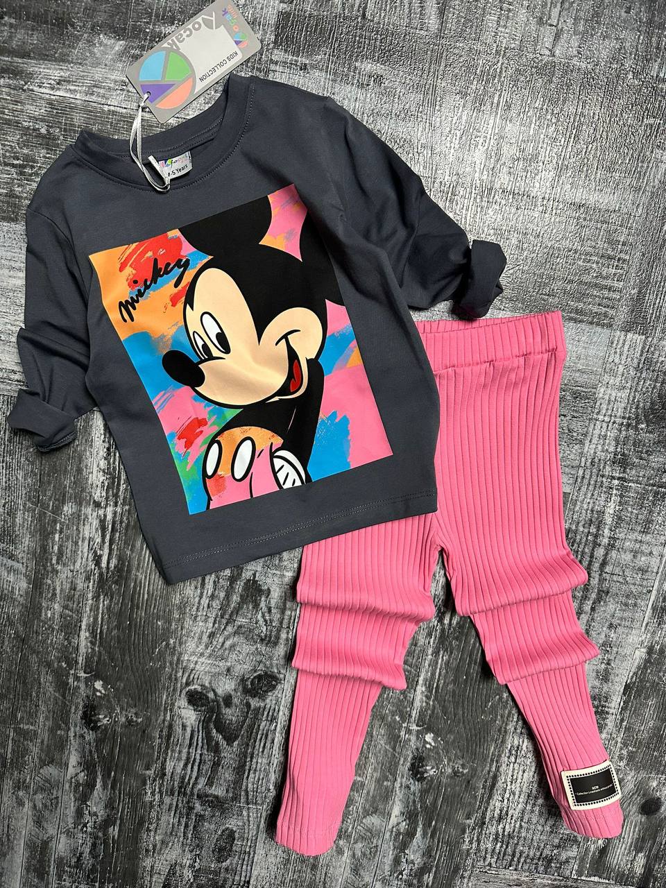 Vibrant Girls' Cotton Leggings Set-2