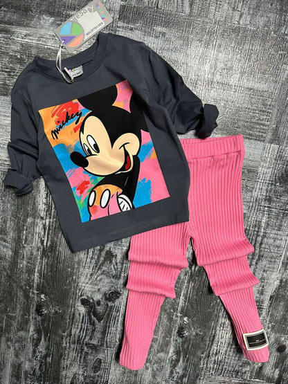 Vibrant Girls' Cotton Leggings Set-2