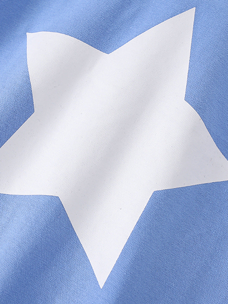 Baby Kids Unisex Stars Print T-Shirt And Shorts Casual Clothing Set