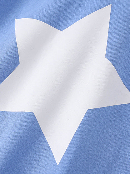 Baby Kids Unisex Stars Print T-Shirt And Shorts Casual Clothing Set