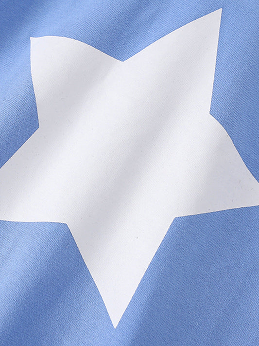 Baby Kids Unisex Stars Print T-Shirt And Shorts Casual Clothing Set