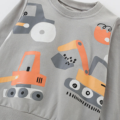 Autumn and Spring Arrival Cartoon Pattern Long Sleeves Pullover for Boys-2