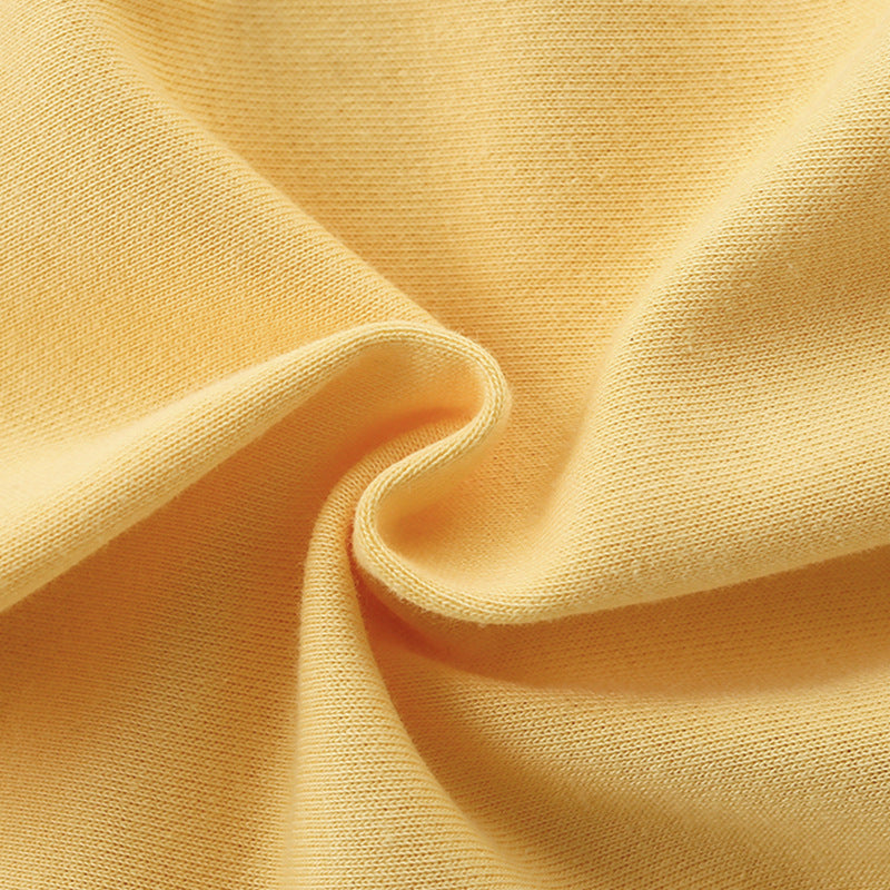 Baby Kids Girls Denim Solid Color Style Casual Yellow Shorts For Sale-2