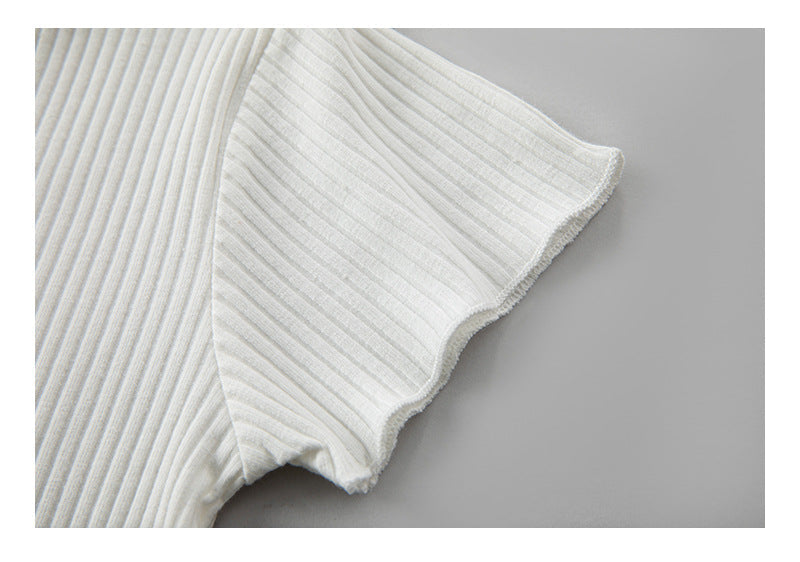 Baby Girl Solid Color Tops Combo Plaid Pattern Overalls Sets-3