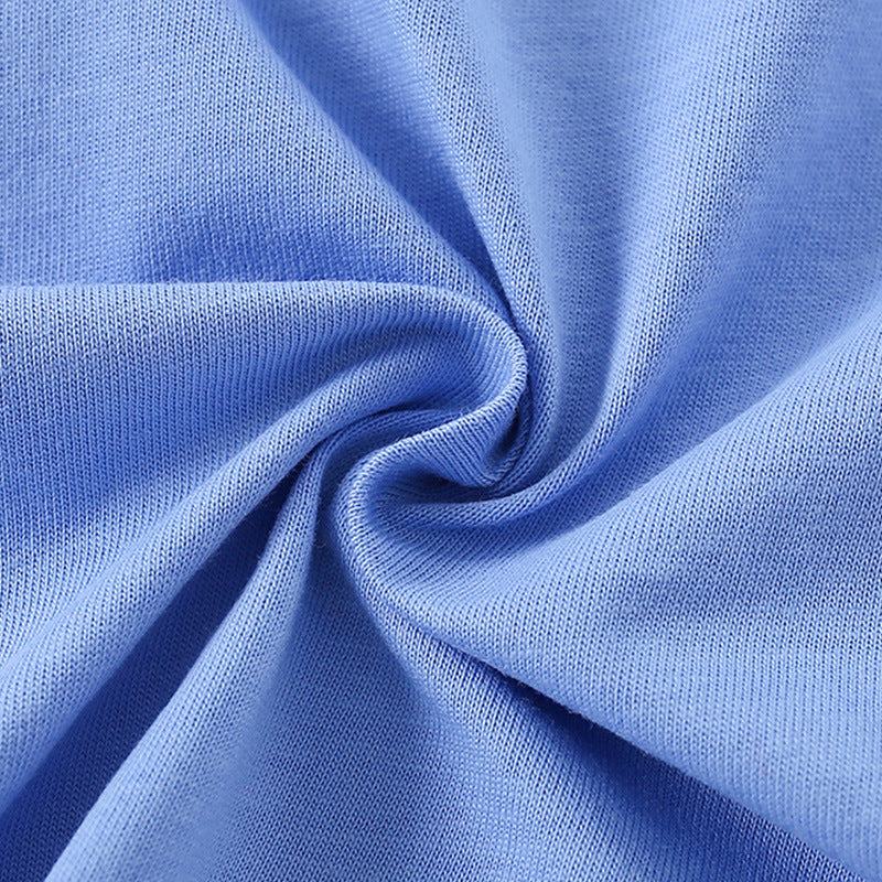 Summer Girls’ Butterfly Pattern Decorated T-shirt in European and American Style