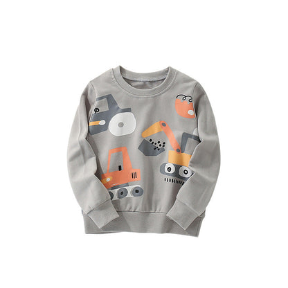 Autumn and Spring Arrival Cartoon Pattern Long Sleeves Pullover for Boys-0