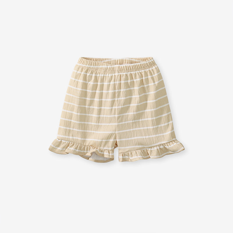 Summer Baby Kids Unicorn Cartoon Pattern T-shirt and Striped Bloomers Clothing Set for Girls-4