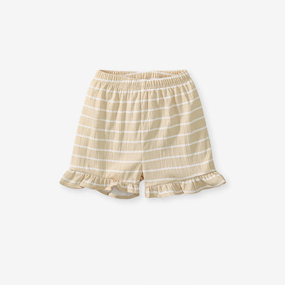 Summer Baby Kids Unicorn Cartoon Pattern T-shirt and Striped Bloomers Clothing Set for Girls-4