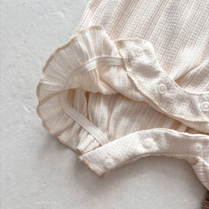 Summer Arrival Baby Girls Solid Color Sleeveless Rompers-4