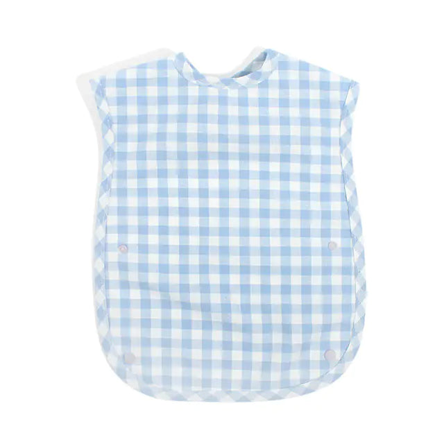 Fashion Plaid Waterproof Cotton Bib for Infants and Kids